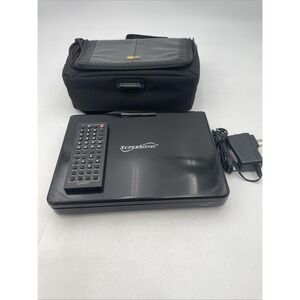 Super Sonic 9" DVD Player TV Tuner Portable SC-259  Power Cord+Remote+Case READ